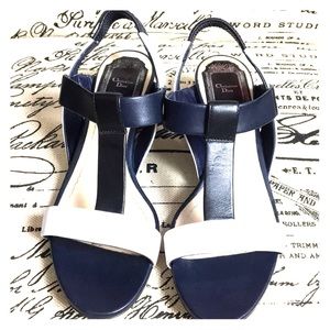 Dior Tricolor Strappy Leather Sandal